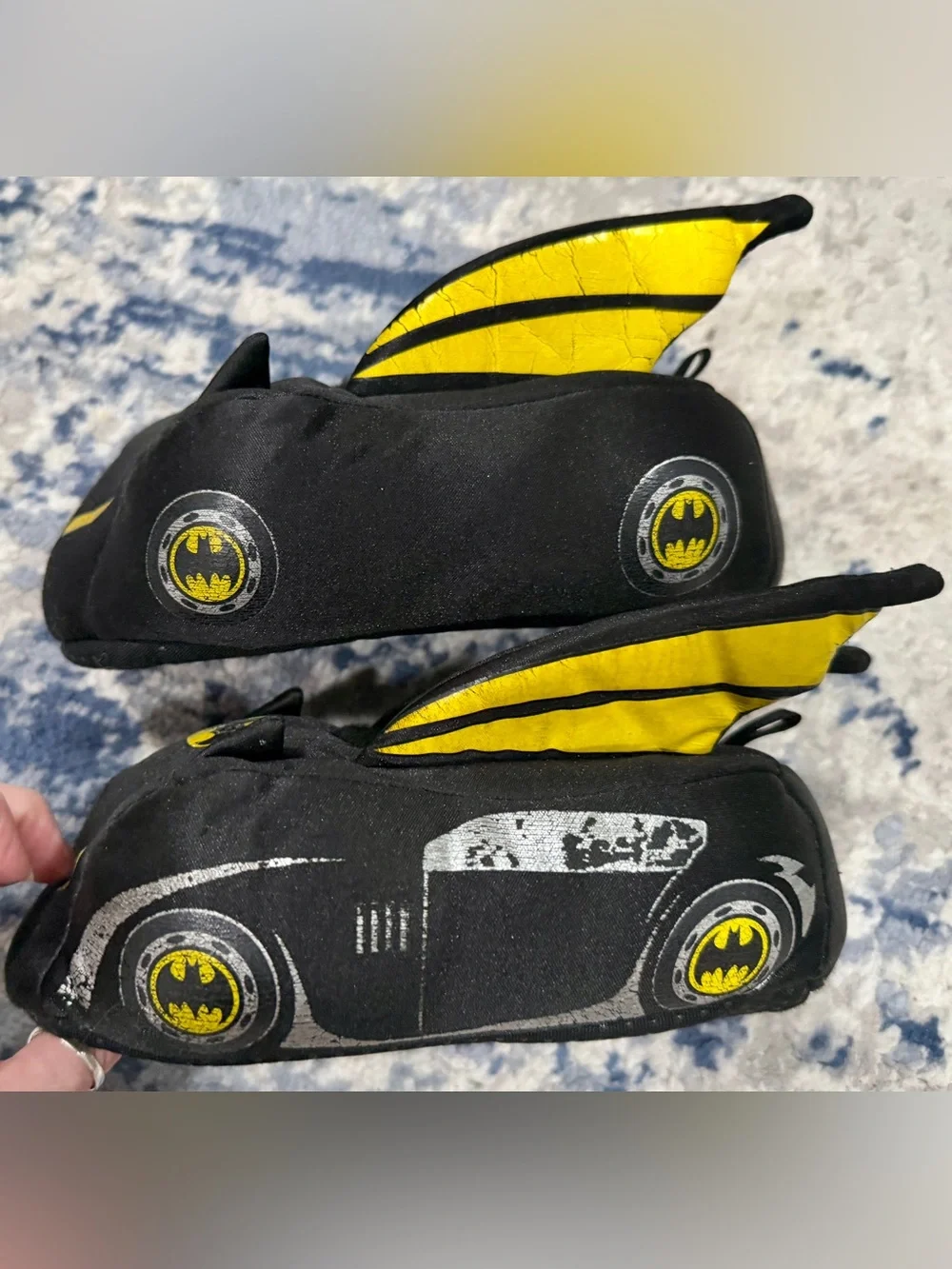 Batman Black and Yellow Kids Footie Booties